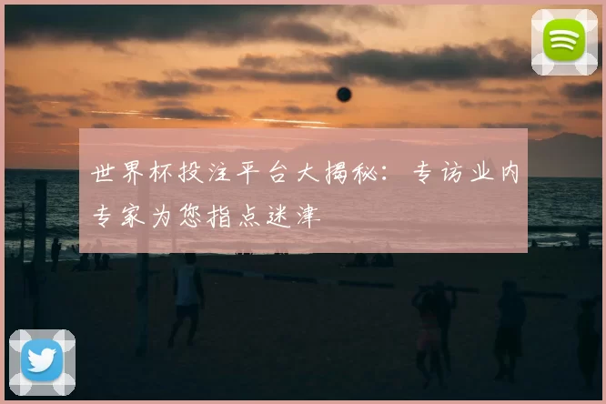 世界杯投注平台大揭秘:专访业内专家为您指点迷津